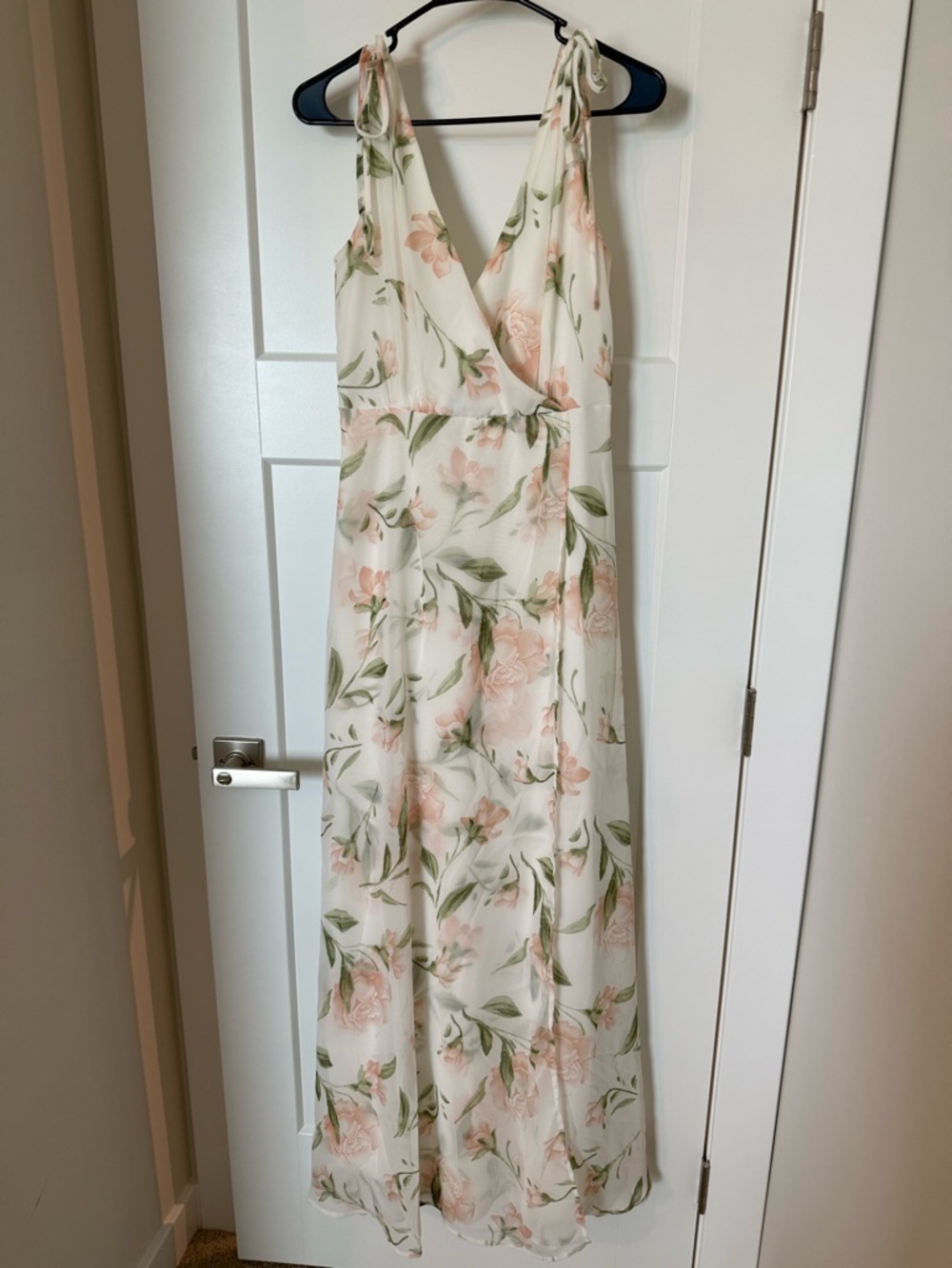 Romantic Possibilities Maxi Euro Summer Dress with Blush Floral Print - Picture 1 of 6